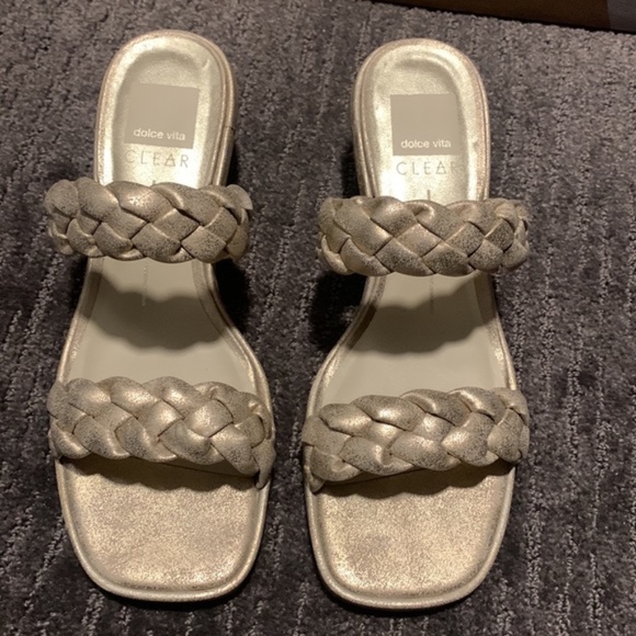 Dolce Vita NEW Ronin Light Gold Braided Sandal - Picture 2 of 7